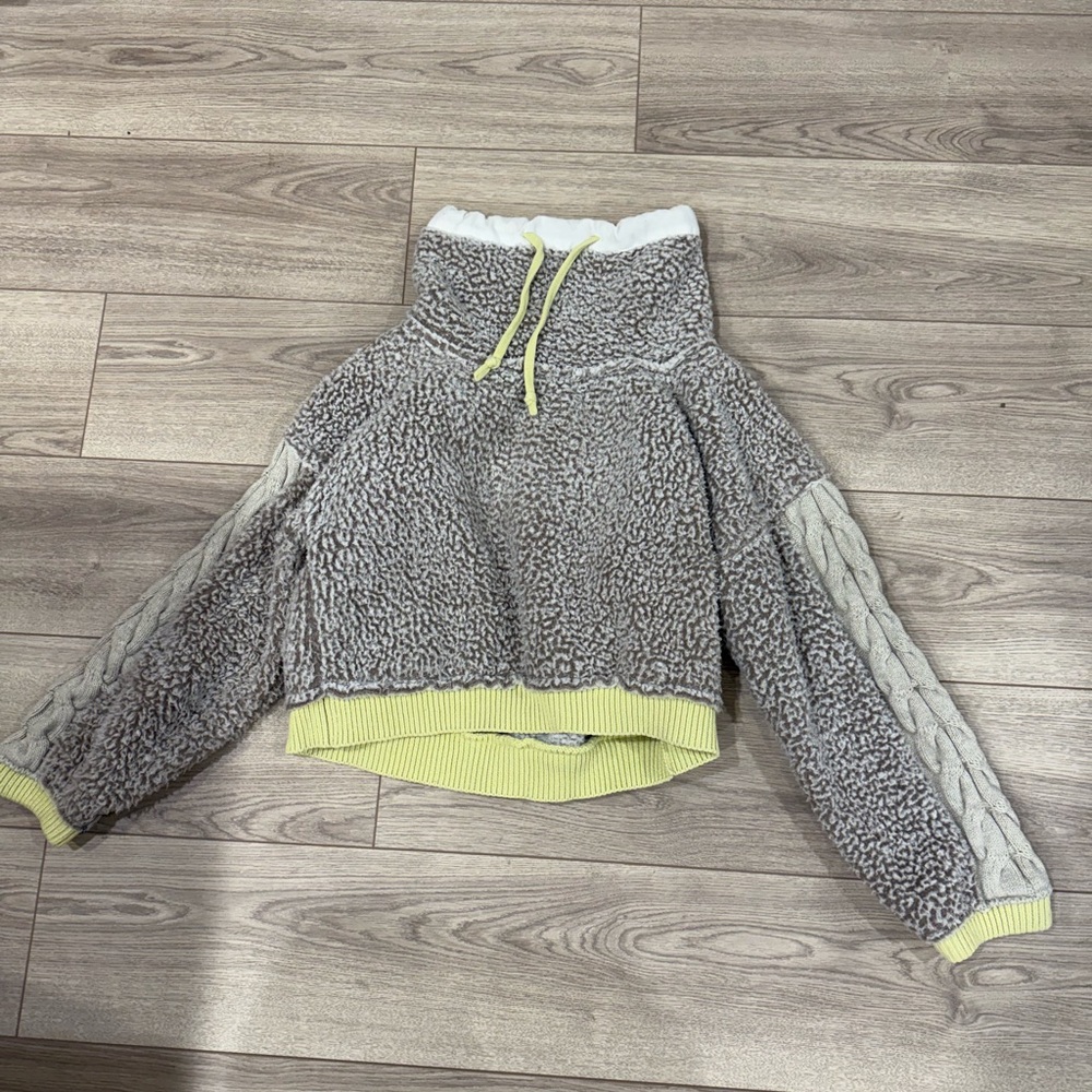 Free People Fleece Neon Pullover XS